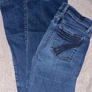 7 For All Mankind Dark Blue Flare Jeans
